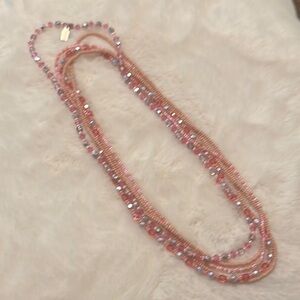 Chic Pink Beaded Necklace